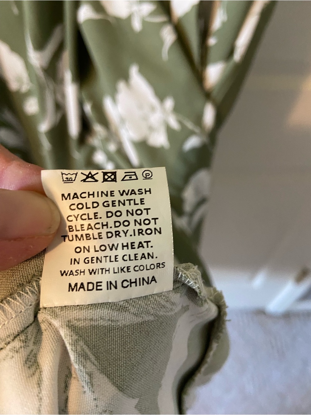 BloomChic Olive & White Floral Wrap Maxi Dress - Picture 6 of 7